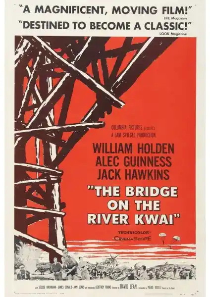 The Bridge On The River Kwai 1957 Film Afişi Modern Ev Dekorasyonu İçin Şık ve Dayanıklı Parça