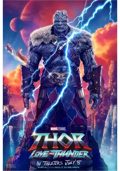 Thor Love And Thunder Poster Dekoratif Sanatsal Çözüm Yüksek Kalite ve Dayanıklılık