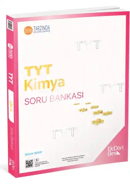 ÜçDörtBeş Yayınları TYT Kimya Soru Bankası 2024-2025 Güncel ve Kapsamlı Öğrenci Kaynağı