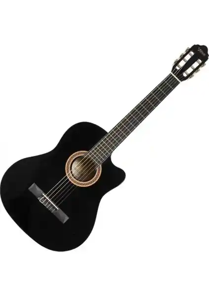 Valencia VC104TCBK Siyah Cutaway Klasik Gitar: Şık Tasarım ve Üstün Performans