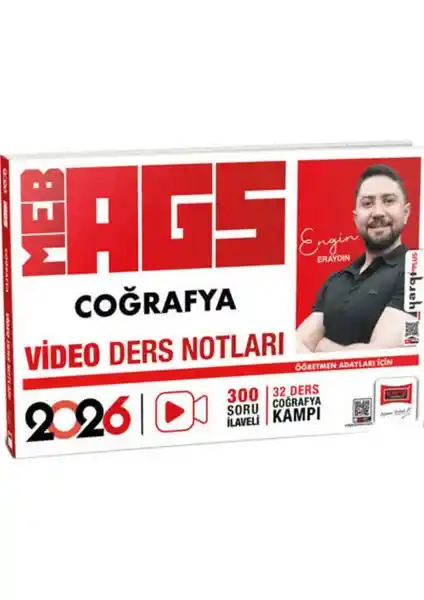 Yargı Yayınevi 2026 MEB-AGS Öğretmen Adayları İçin Güncel Coğrafya Video Ders Notları
