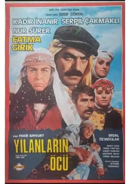 Yılanların Öcü 1985 Türk Sineması Unutulmaz Filmi Orijinal Afiş Tasarımı ve Koleksiyon Değeri