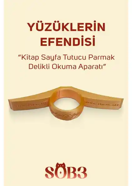Yüzüklerin Efendisi Temalı Kitap Sayfa Tutucu ve Aparatı - Estetik ve Pratik Okuma Aksesuarı