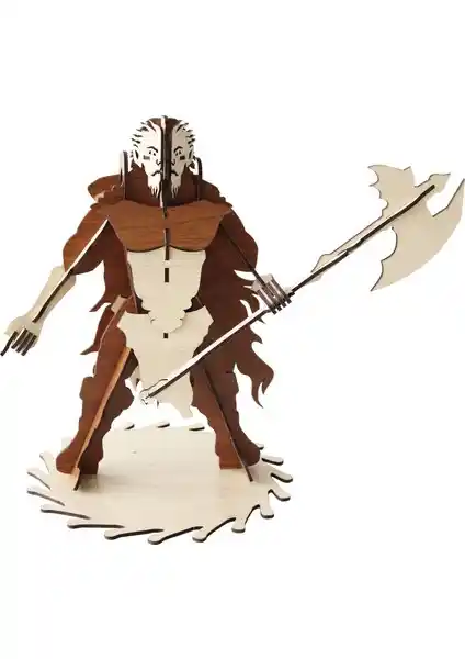 3D Ahşap Orc Maketi: Eğlenceli ve Eğitici Puzzle Deneyimi İçin Uygun Tasarım