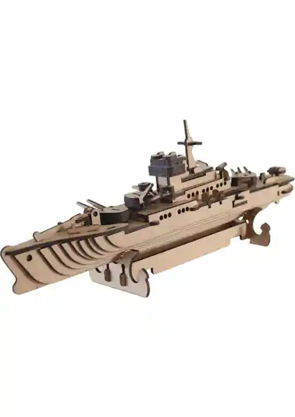 3D Ahşap Savaş Gemisi Puzzle - Eğitici ve Detaylı Model Yapma Deneyimi