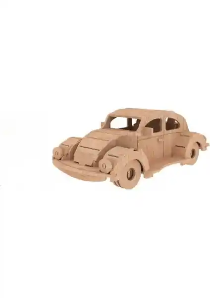 3D Sergi Ww Beetle Araba Maketi: Yaratıcı ve Eğitici Ahşap Model Seti