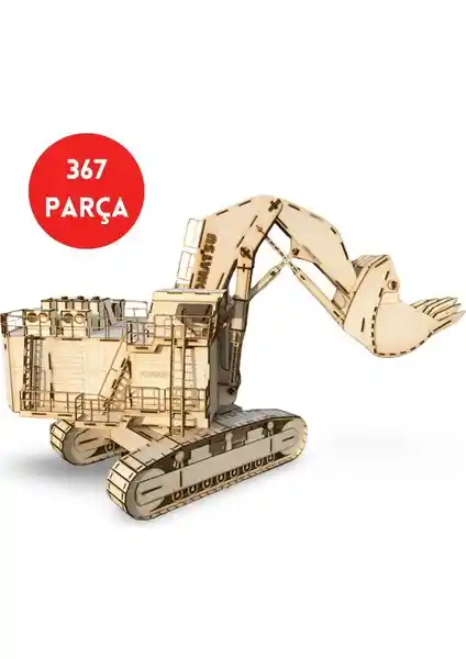 Algwood 367 Parça Komatsu PC8000 Ahşap Maket İnşaat ve Zanaat Severler İçin