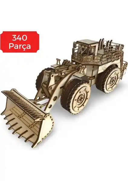 Algwood Ahşap Cat 994 Kepçe Maketi: Detaylı 3D Puzzle ve Dekoratif Model