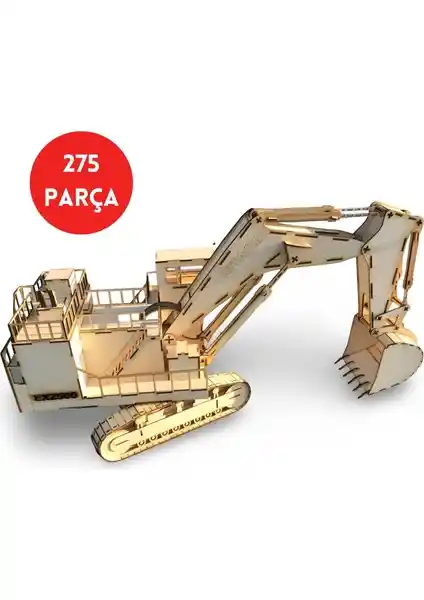 Algwood Ahşap Ekskavatör Maketi 275 Parça Detaylı ve Gerçek Boyutlara Yakın Tasarım