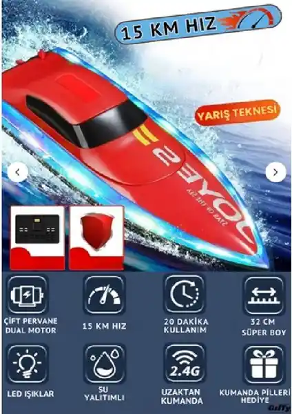 Alp Kids Uzaktan Kumandalı Yarış Teknesi: Hız ve Eğlence Dolu Su Oyuncağı