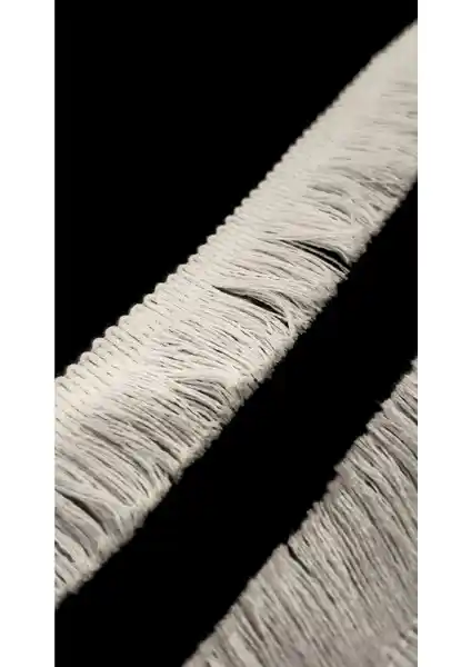 Altay Aksesuar Beyaz Kenar Püskül Saçak Dekoratif Aksesuarı Modern ve Çok Yönlü Kullanım İmkanıyla