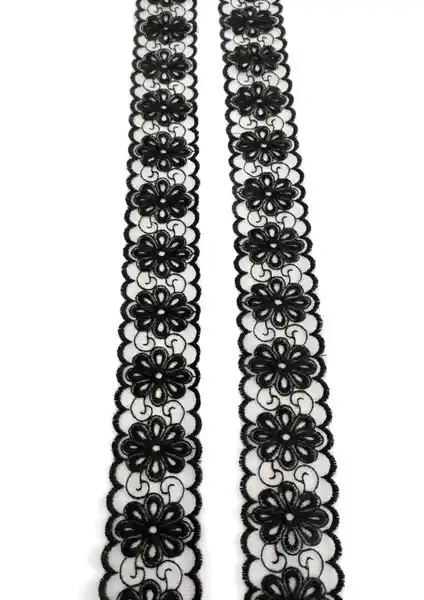 Altay Aksesuar Çiçek Desenli Polyester Güpür Dantel ile Şık ve Dayanıklı Dekoratif Detaylar