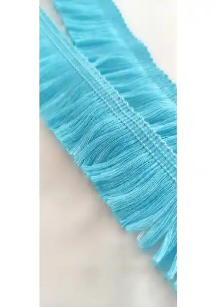 Altay Aksesuar Pamuk Turkuaz Renk Kenar Püskül Saçak Dekoratif ve El Sanatları İçin Uygun