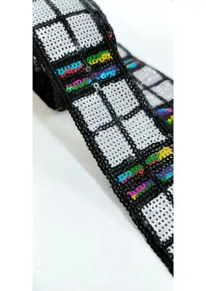 Altay Aksesuar Siyah Gümüş Pul Payet Şerit - Çok Yönlü ve Şık Detaylar