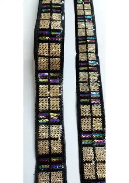 Altay Aksesuar Siyah Kahve Renkli Pul Payet Şerit Modaya ve Dekorasyona Şıklık Katıyor