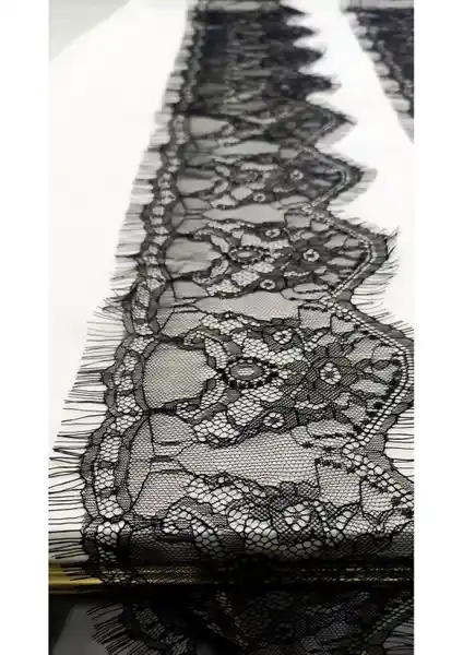 Altay Aksesuar Siyah Sakallı Dantel 15 cm genişlikli şık ve dayanıklı dekoratif ürün