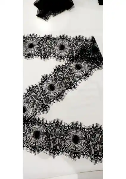 Altay Aksesuar Siyah Sakallı Dantel 3 Metre Uzunlukta Şık ve Çok Yönlü Dekoratif Ürün