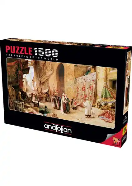 Anadolu'nun kültürel zenginliğini yansıtan 1500 Parçalık Puzzle Kahire Halı Pazarı temalı