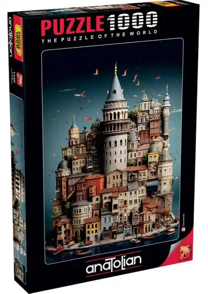 Anatolian 1000 Parçalık Puzzle Galata Kulesi Manzarası Yüksek Kalite ve Dayanıklılık