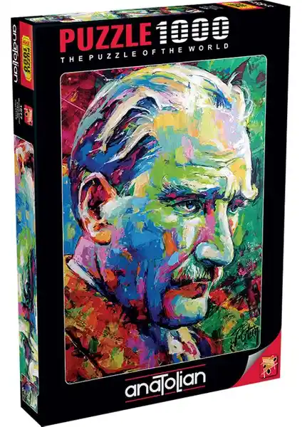 Anatolian 1000 Parçalık Puzzle Mustafa Kemal Atatürk Portresi ile kültürel ve zihinsel gelişim aracı