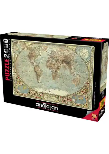 Anatolian 2000 Parçalık Dünya Haritası Puzzle Detaylı İnceleme ve Faydaları