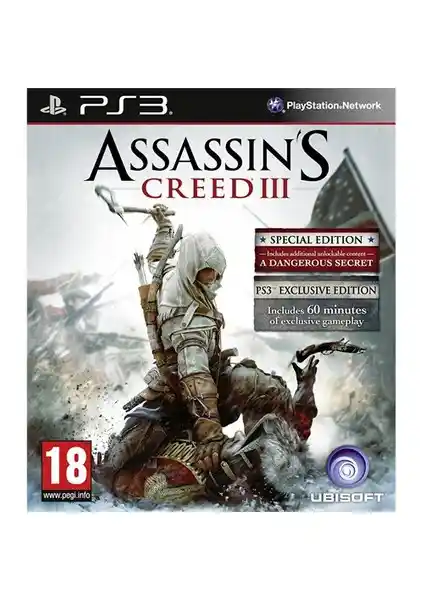 Assassin's Creed III Özel Sürüm PS3: Amerikan Devrimi ve Tarih Temalı Macera
