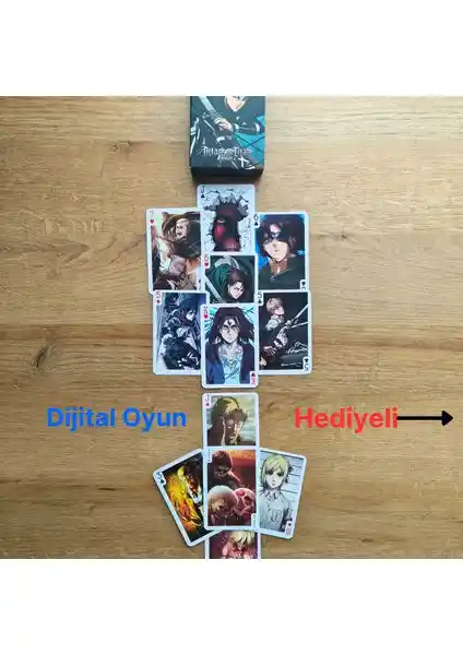 Attack on Titan Temalı Anime Koleksiyon ve Oyun Kartları: Dayanıklı ve Detaylı Tasarım