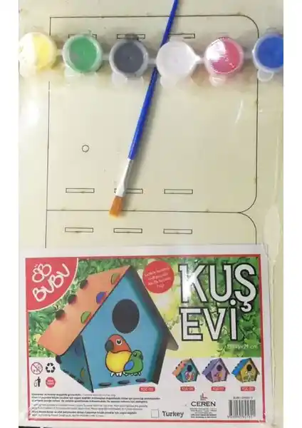 Bubu Kuş Evi Boyama Seti Çocukların Yaratıcılığını Geliştiren Eğlenceli ve Güvenli Aktivite