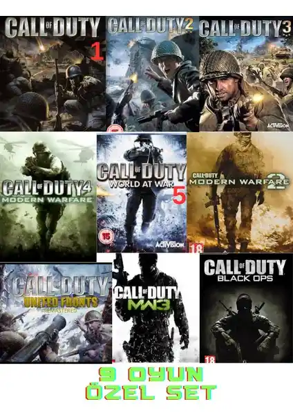 Call of Duty Serisi 9'lu Koleksiyon PC için Modern ve Klasik Oyunlar İçerir