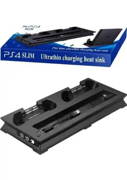 Comse YH-15 Çok Fonksiyonlu PS4 Slim Fan ve Gamepad Şarj Cihazı Siyah