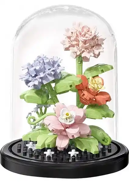 Corney Design Çiçek Buketi Fanuslu Kendin Yap Dıy Setiyle Ev Dekorasyonunuza Yaratıcı Dokunuşlar Ekleyin