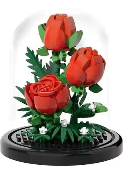 Corney Design Kırmızı Güller Fanuslu Kendin Yap Seti Ev Dekorasyonunda Şıklık ve Kolaylık