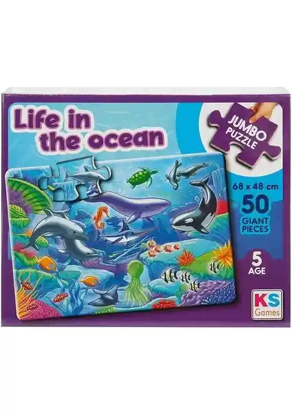 Denizlerin Büyüleyici Dünyasını Keşfeden KS Games Life In The Ocean Jumbo Puzzle