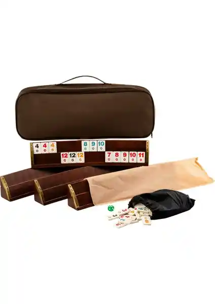 Doğal Ahşap Malzemeden Üretilmiş Profesyonel Oval Okey Takımı ve Aksesuarlar