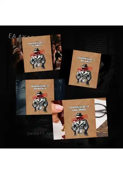 Ege Akademi 4'lü Dedektif Oyunu Seri Katil Davası Çocuklar ve Aileler İçin Eğitici Oyun