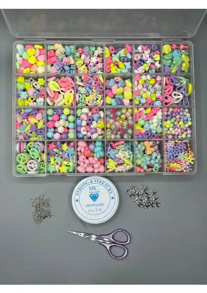 Egem Aksesuar 24 Model Boncuk Takı Yapım Seti ile Yaratıcı Takı Tasarımları