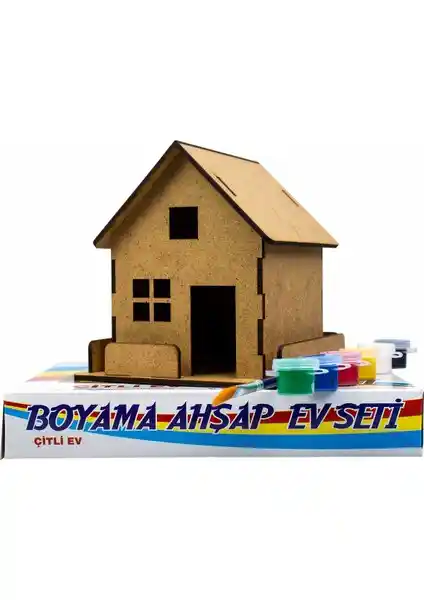 Emin EMİN Ahşap Boyama Ev Seti: Çocuklar ve Gençler İçin Yaratıcı Hobi Ürünü