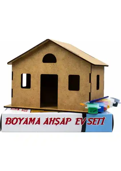 Emin İş Eğitim Boyama Ahşap Klasik Ev Seti ile çocukların yaratıcılığını geliştirin