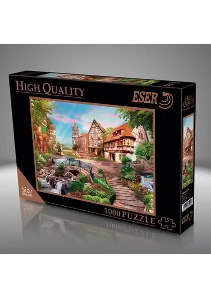 Eser Puzzle 1000 Parça Ruhestand Stadt: Detaylı Şehir Manzarası Puzzle Seti