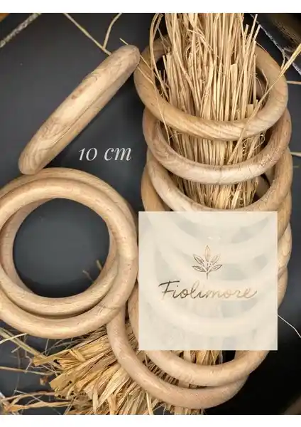 FioliMore 10 cm Ahşap Halkalar Güvenli ve Çok Yönlü El İşi Aksesuarları İçin Uygun Bir Seçenektir