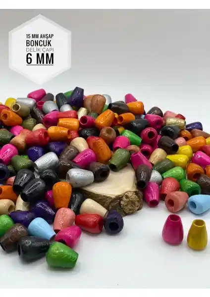 FioliMore 15 mm Damla Oval Ahşap Boncuk ile Özgün Takı Tasarımları İçin İdeal Malzeme