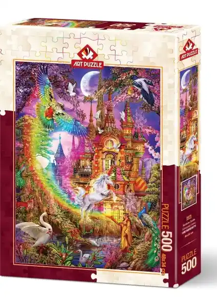 Gökkuşağı Şatosu 500 Parça Puzzle Art Puzzle Yüksek Kalite ve Detaylı Tasarım