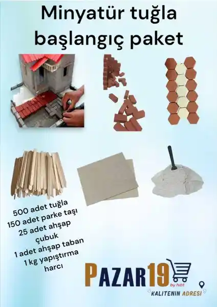 HİTİT TUĞLA Minyatür Tuğla Başlangıç Paketi ile Detaylı Maket ve Hobi Projeleri