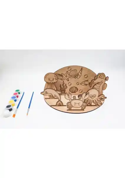 İcons Ahşap Boyama Seti Çocuklar İçin Yaratıcı ve Eğlenceli Sanat Aktivitesi