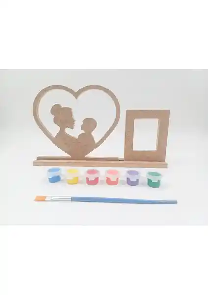 İcons Anneler Günü Ahşap Boyama Seti: Çocuklar İçin Güvenli ve Eğlenceli Hobi Aracı