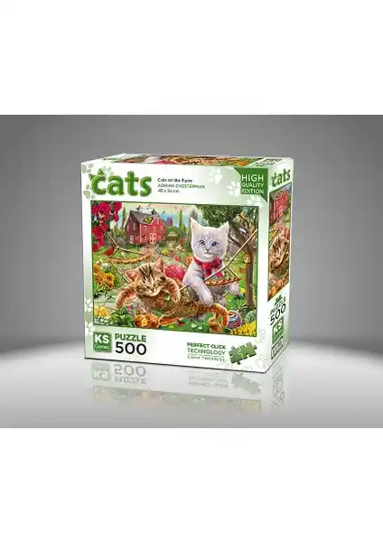 Kediler Çiftlikte 500 Parça Puzzle: Yüksek Kalite ve Çevre Duyarlılığıyla Eğlence