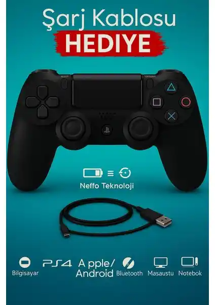 Kensa Doubleshock 4 Kablosuz Titreşimli Oyun Kolu: Yüksek Performans ve Konfor Sunan Kontrol Cihazı