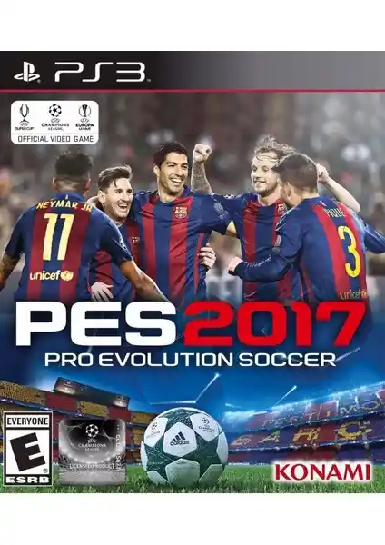 Konami PES 2017 Türkçe PS3 Futbol Oyunu Gelişmiş Kontrol ve Gerçekçilik Özellikleriyle