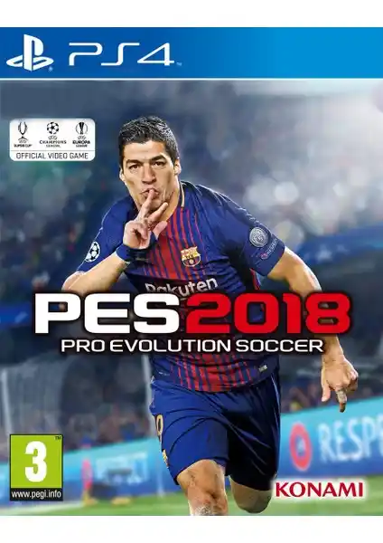 Konami PES 2018 PS4 Futbol Oyunu Türkçe Menü ile Gerçekçi Grafik ve Akıcı Oyun Deneyimi