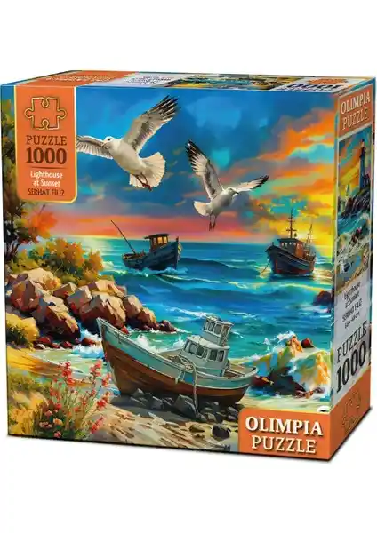 KS Games Olimpia Lighthouse Gün Batımı Temalı 1000 Parça Puzzle Detaylı İnceleme ve Özellikleri